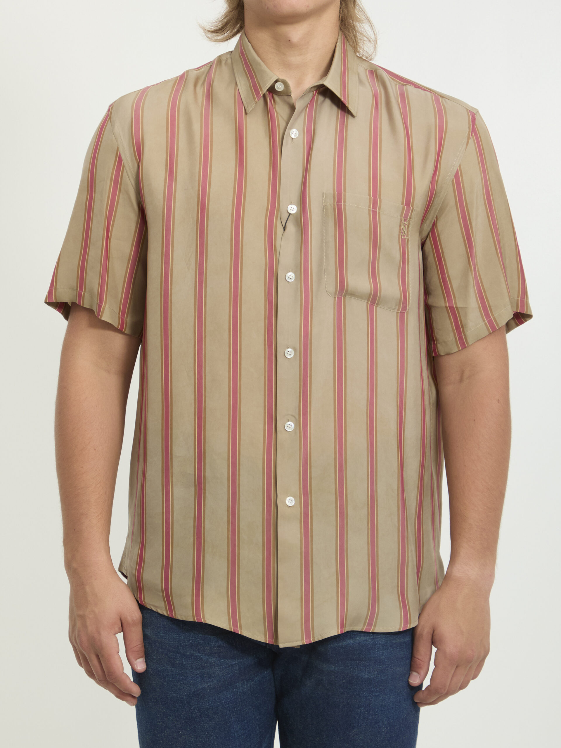 Saint Laurent Striped Cassandre shirt