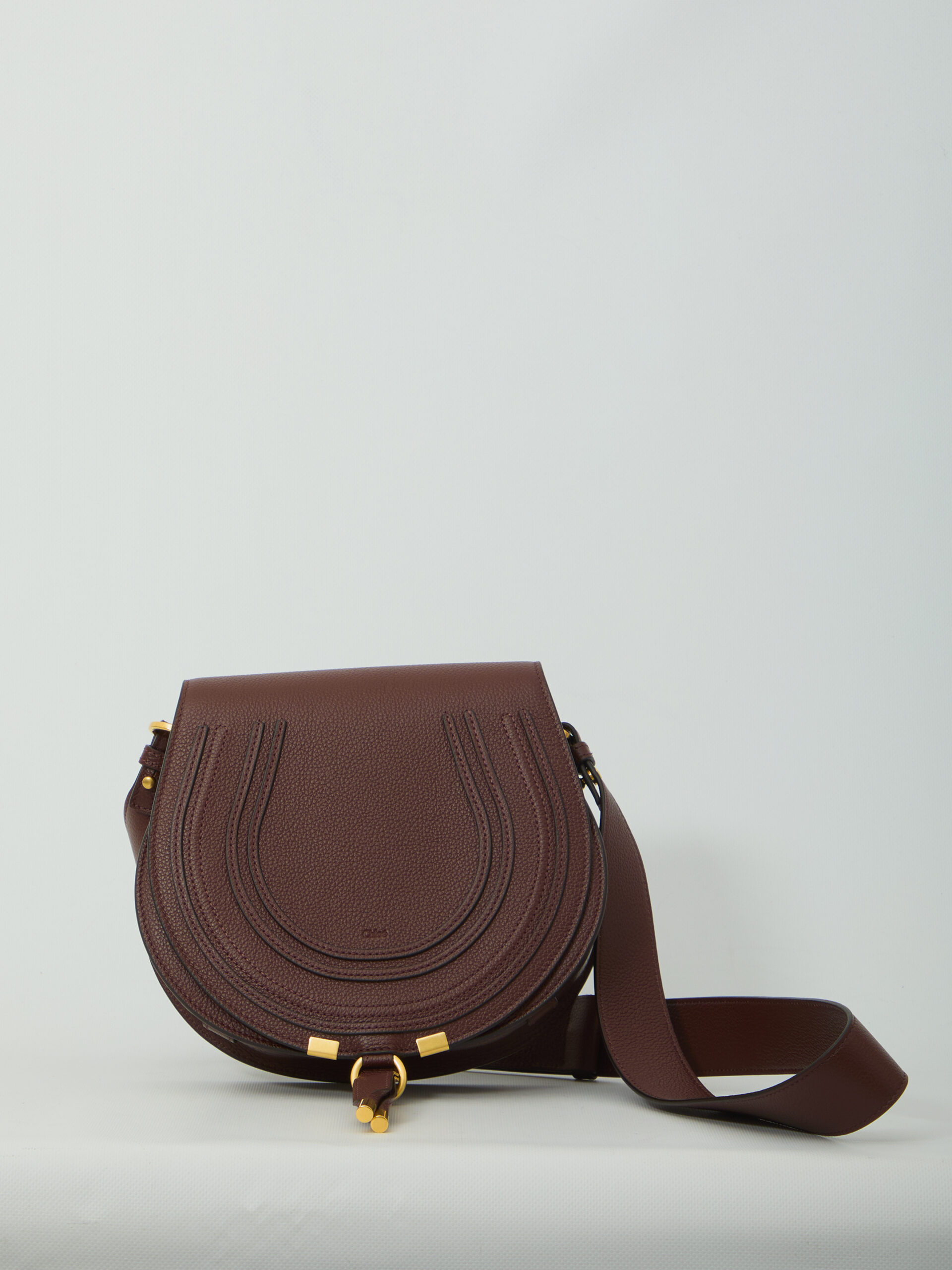 Chloe Marcie saddle bag in grained leather