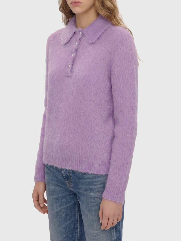 Chloe Dreamy Lavander polo-style pullover