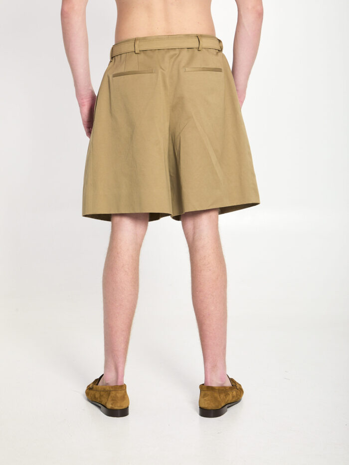 Saint Laurent Cotton drill shorts with belt