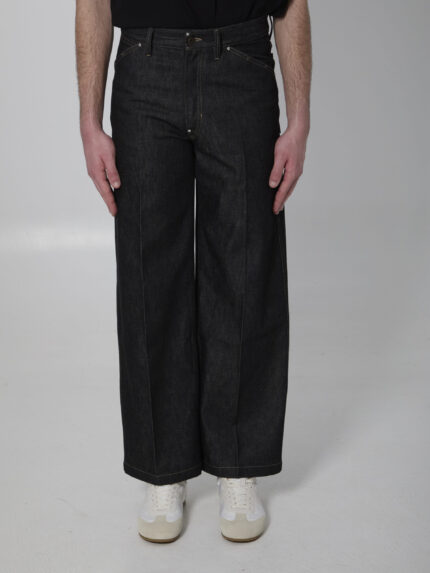 Lemaire Wide-leg jeans with studs