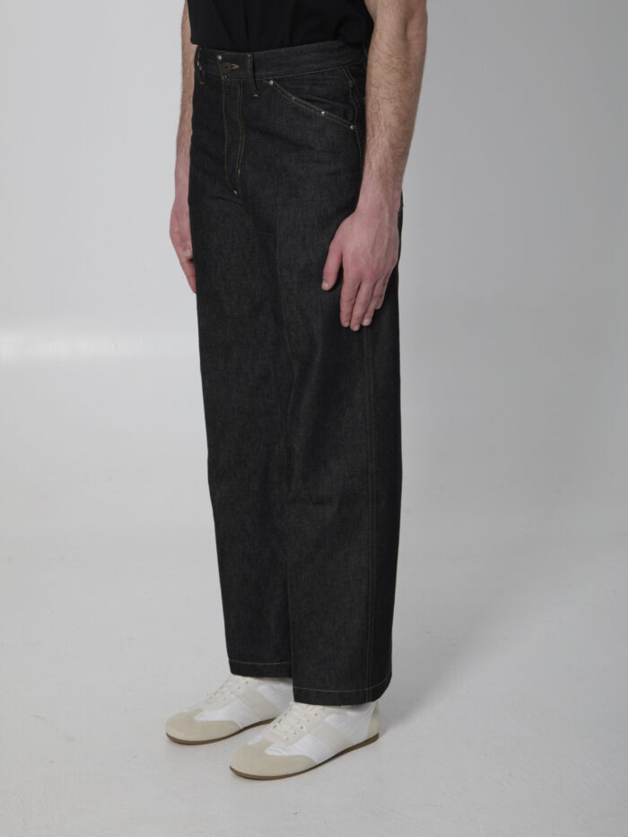 Lemaire Wide-leg jeans with studs