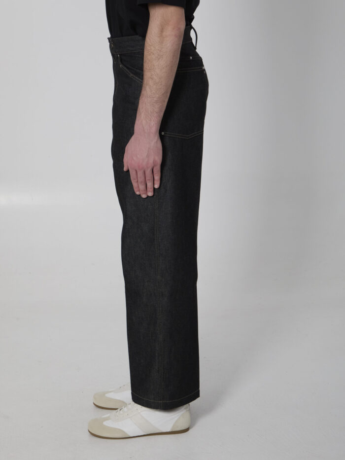 Lemaire Wide-leg jeans with studs