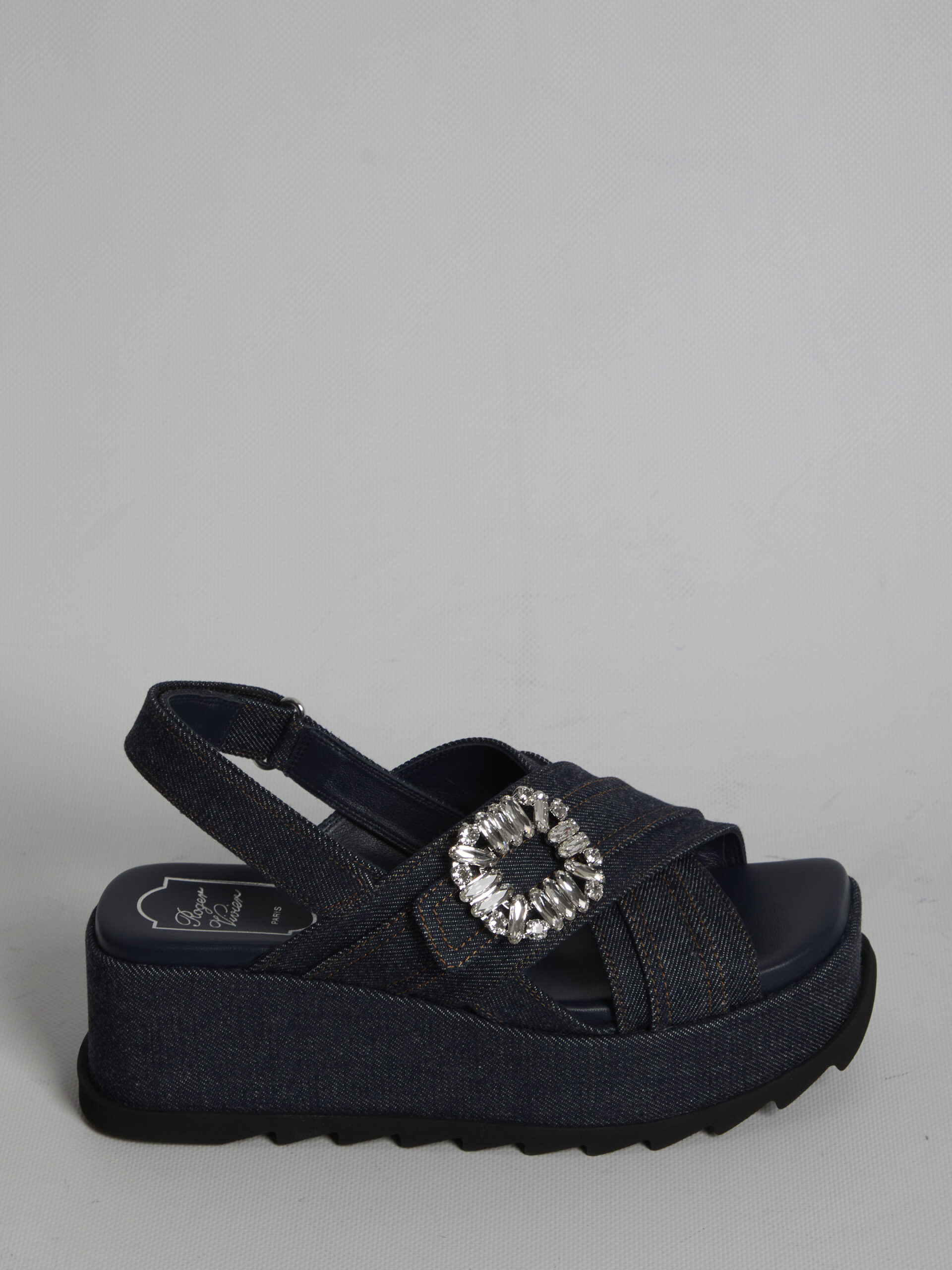 Roger Vivier Denim wedge sandals