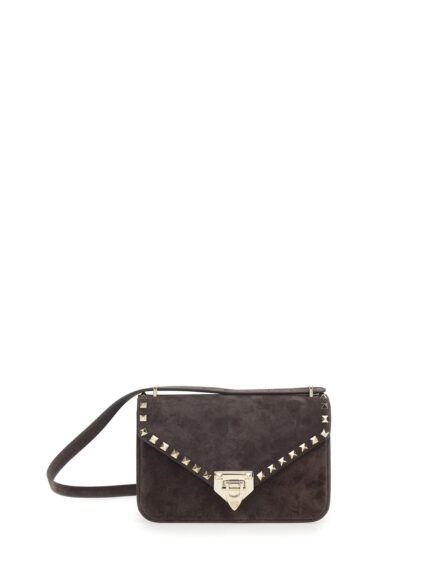 Valentino Garavani Rockstud small suede crossbody bag