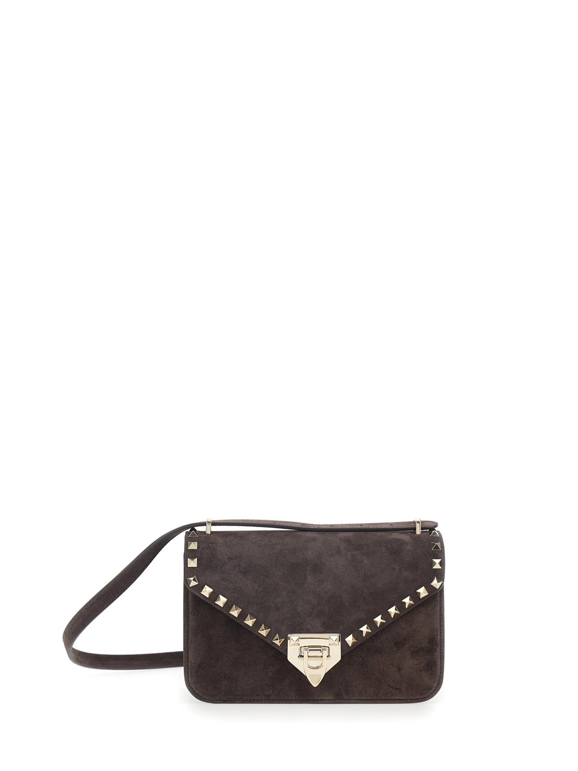 Valentino Garavani Rockstud small suede crossbody bag