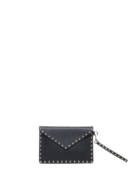 Valentino Garavani Grainy calfskin Rockstud pouch