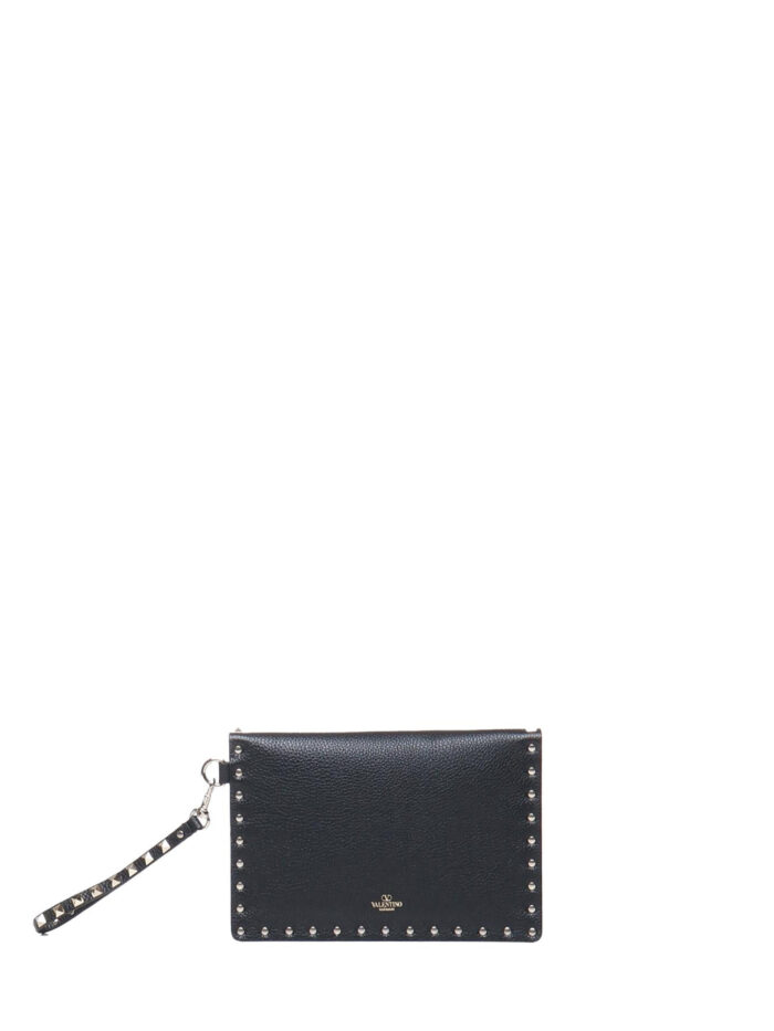 Valentino Garavani Grainy calfskin Rockstud pouch