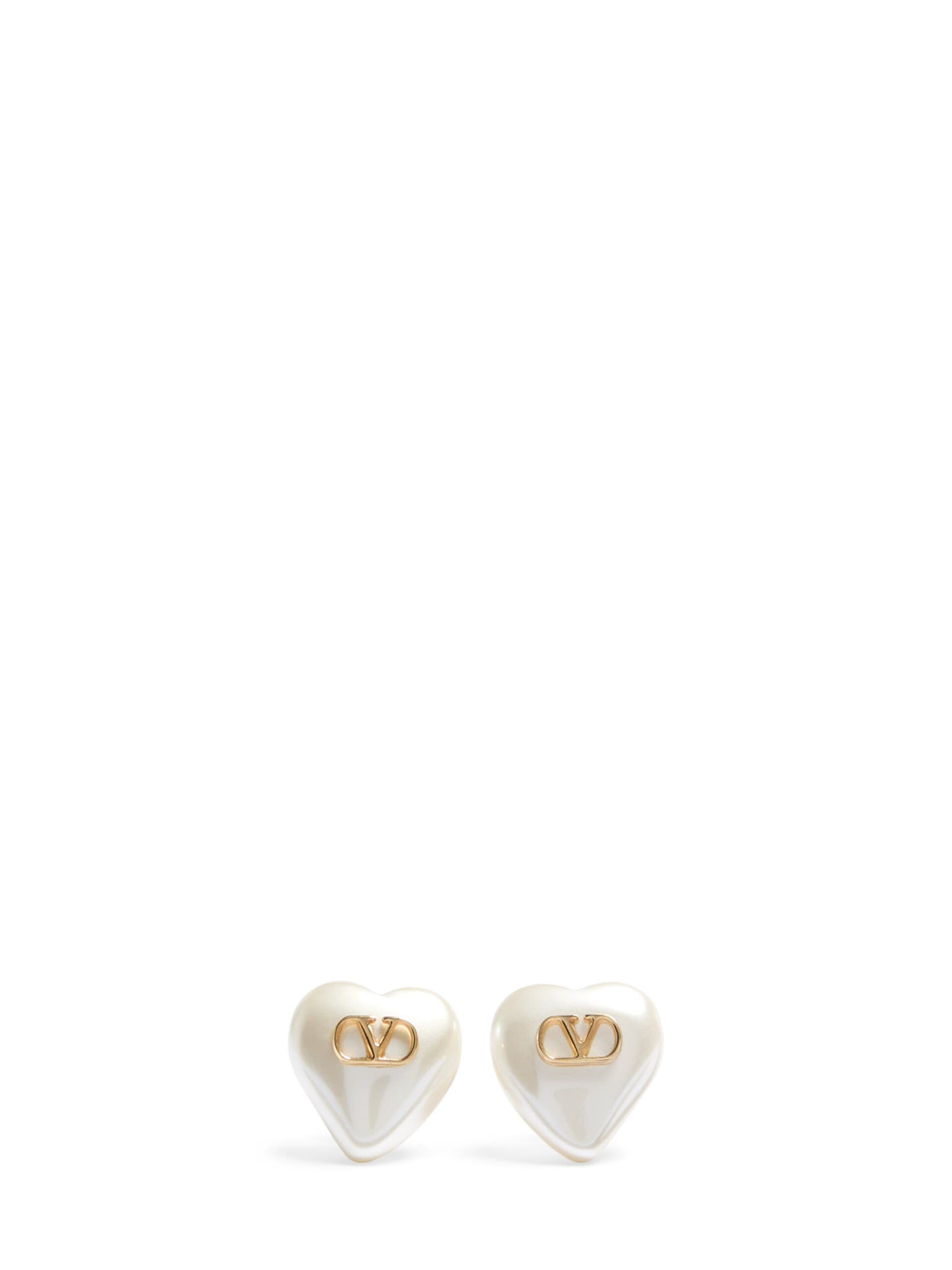 Valentino Garavani VLogo Signature metal and pearl earrings