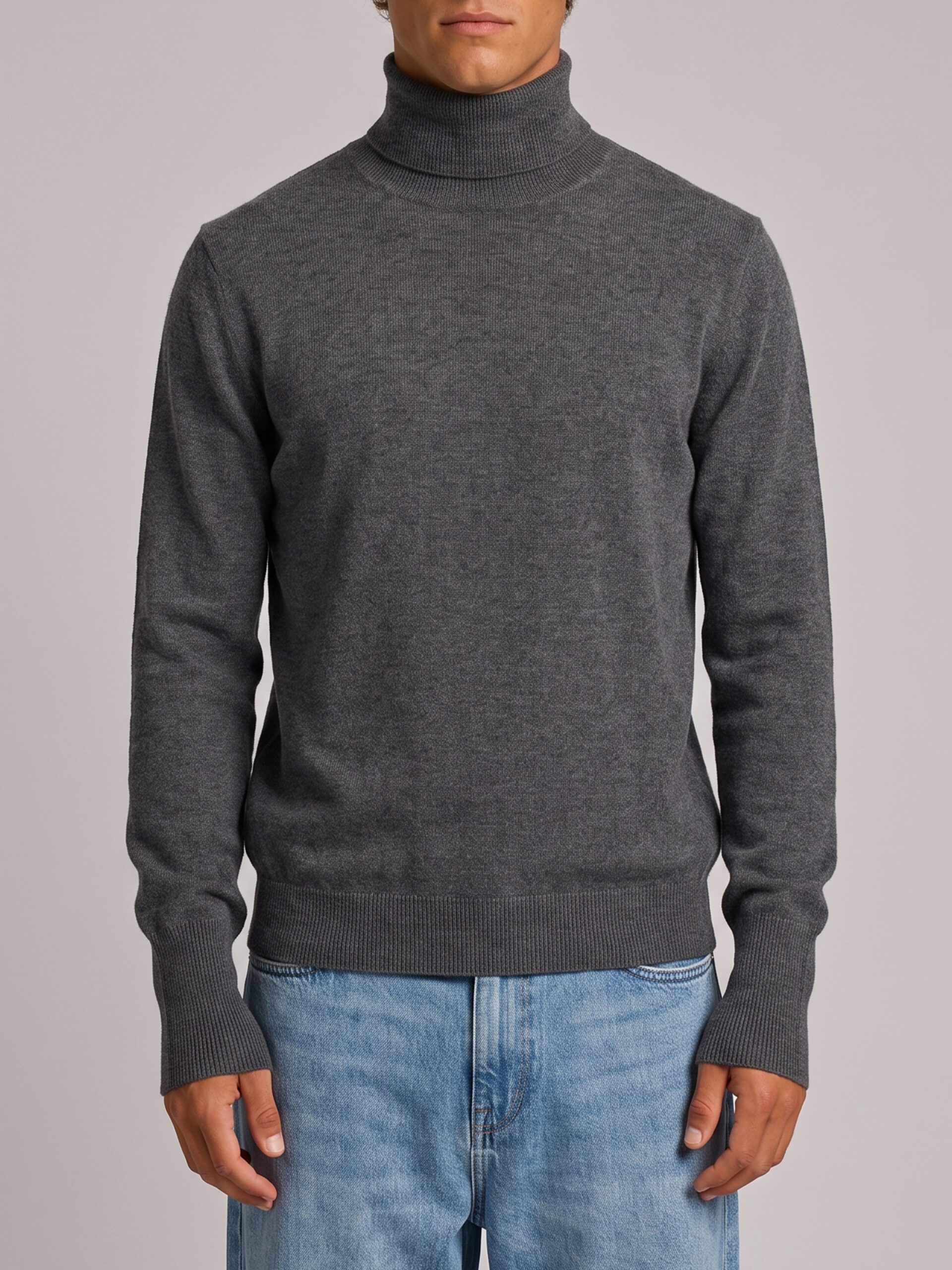 Ballantyne Derby grey cashmere turtleneck