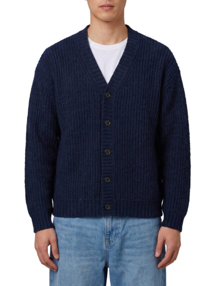 Roberto Collina Navy blue wool cardigan over