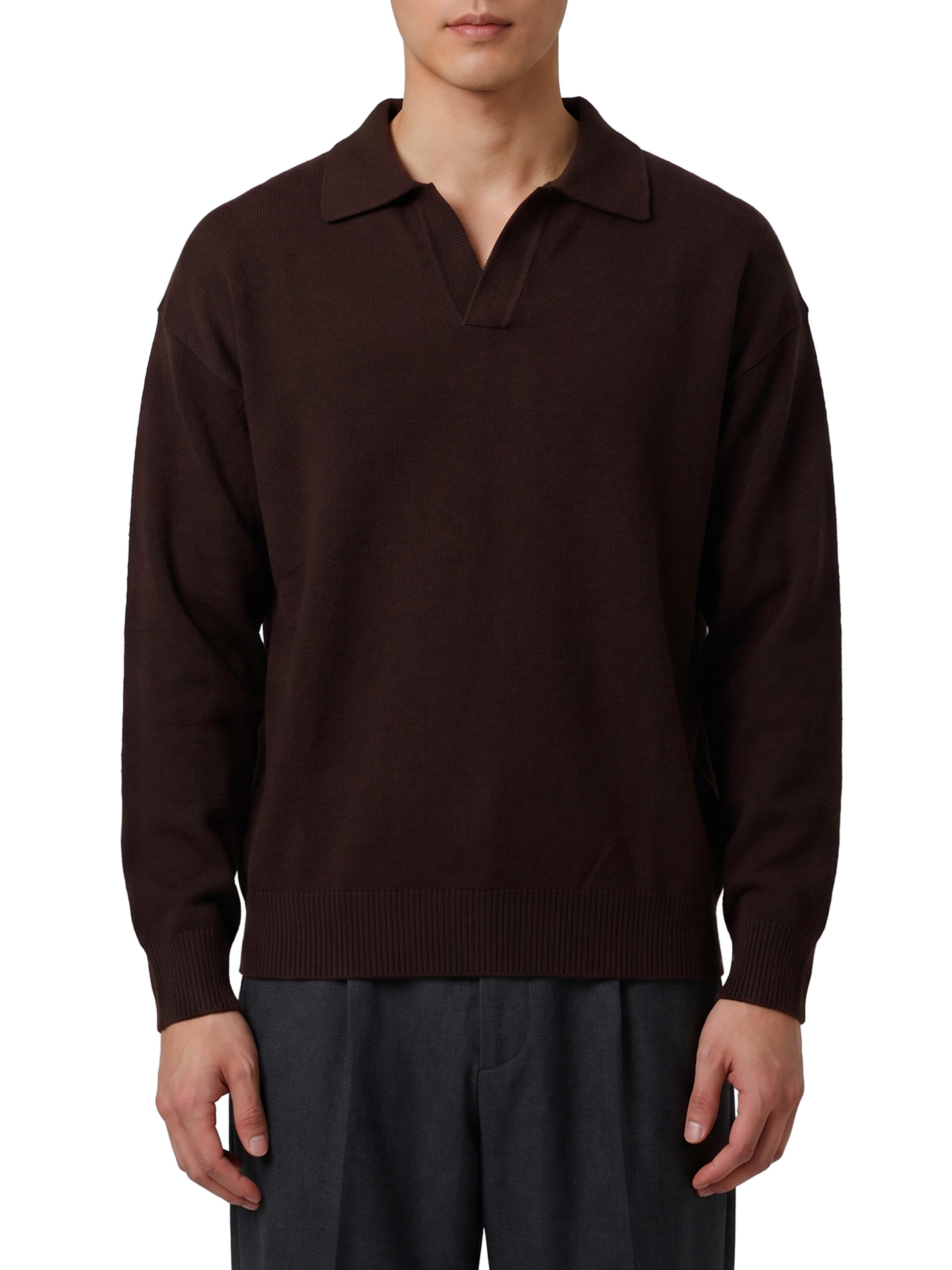 Roberto Collina Moor brown Skipper polo shirt