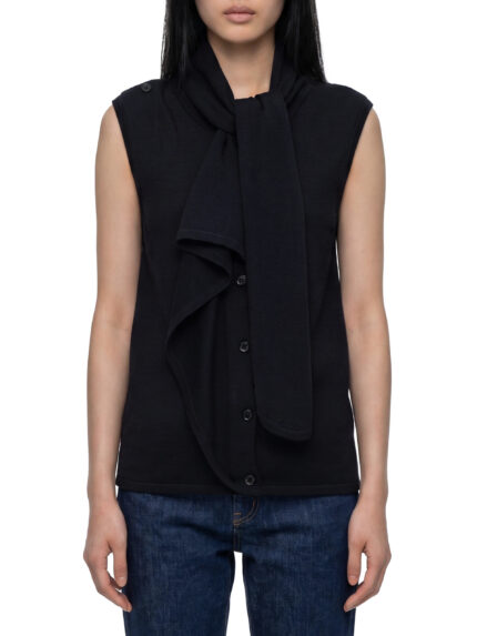 Lemaire Asymmetrical cardigan in merino wool blend