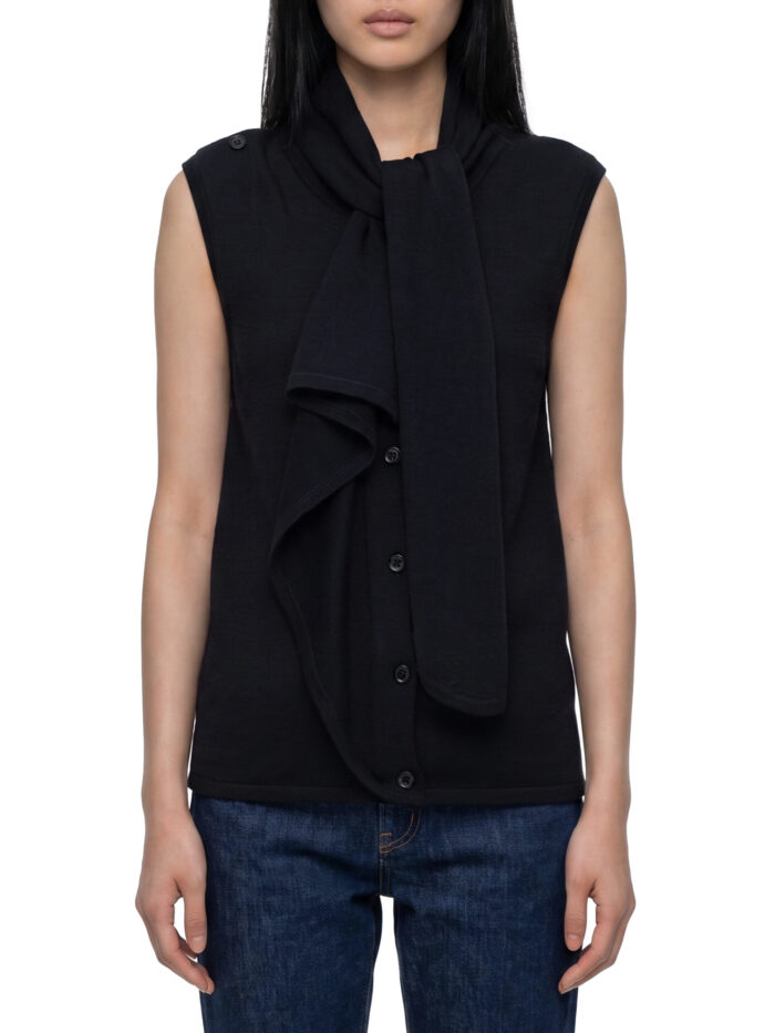 lemaire asymmetrical cardigan in merino wool blend Lemaire Asymmetrical cardigan in merino wool blend