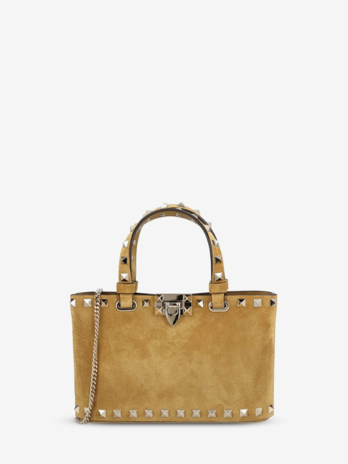 Valentino Garavani Rockstud mini suede shopping bag