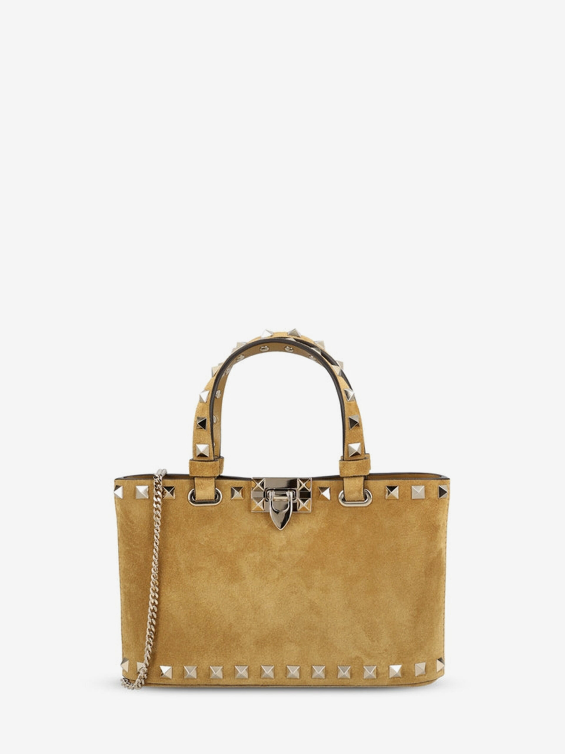 Valentino Garavani Rockstud mini suede shopping bag