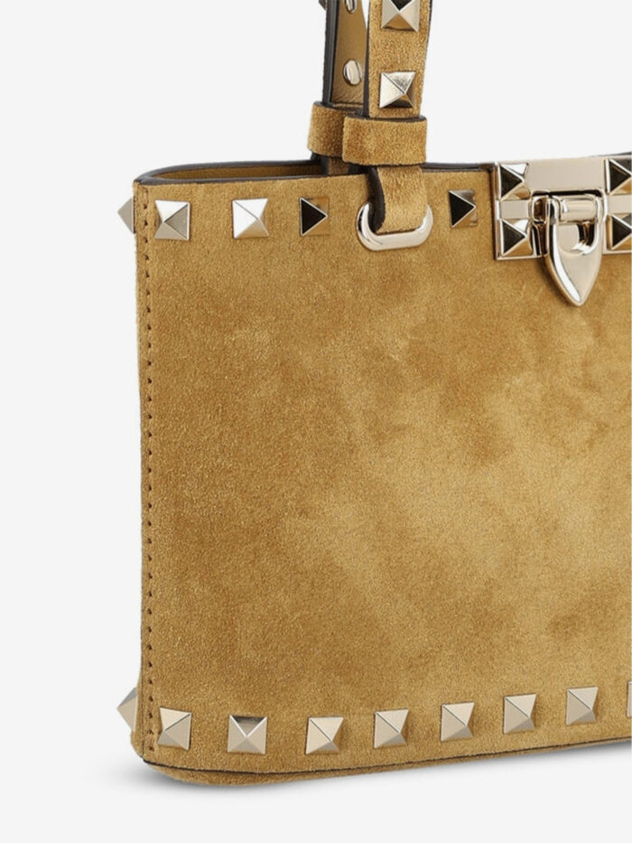 Valentino Garavani Rockstud mini suede shopping bag