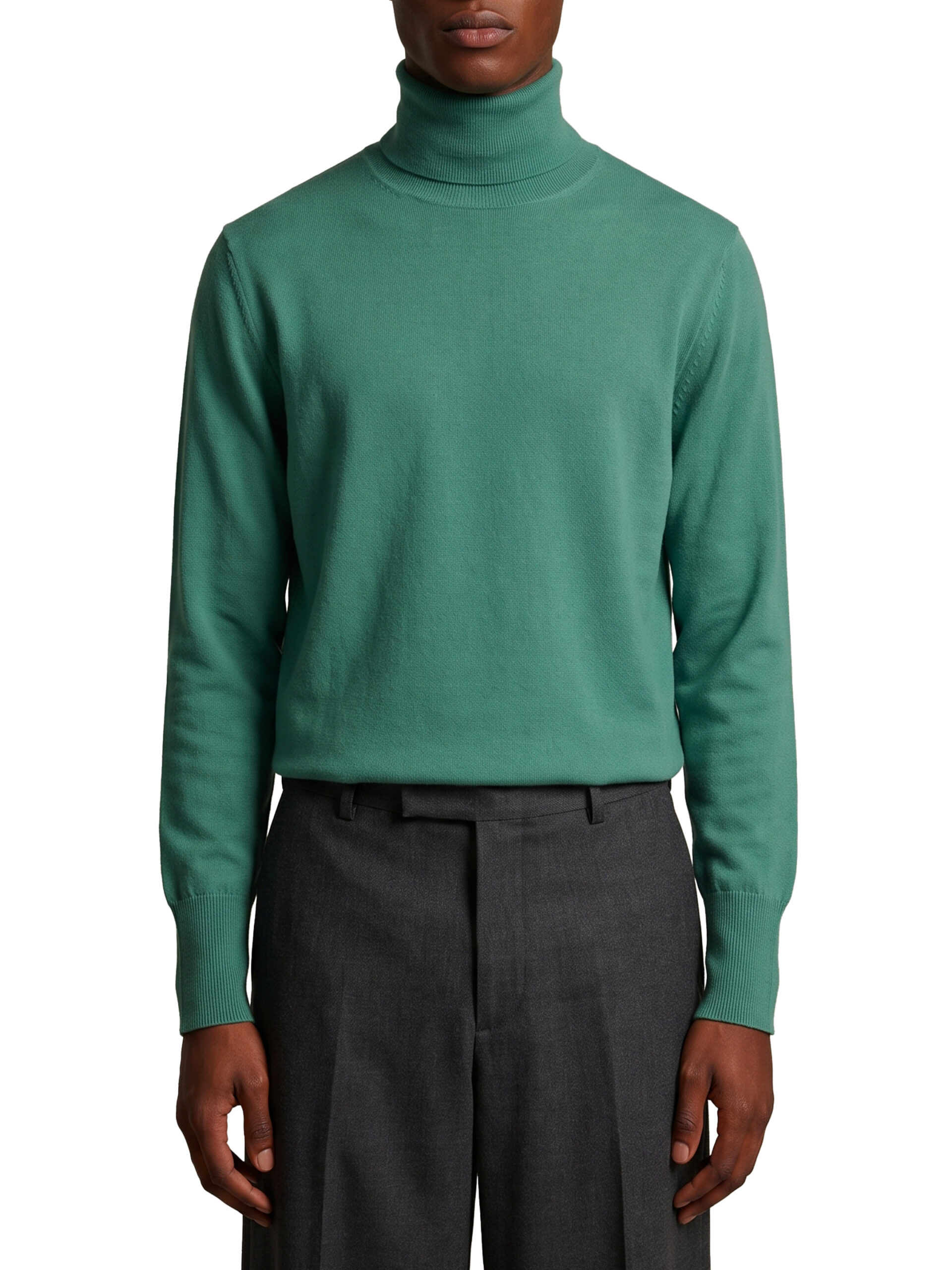 Ballantyne Zephir green cashmere turtleneck