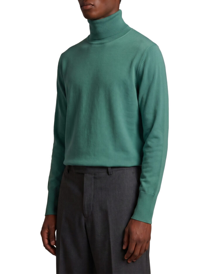 Ballantyne Zephir green cashmere turtleneck