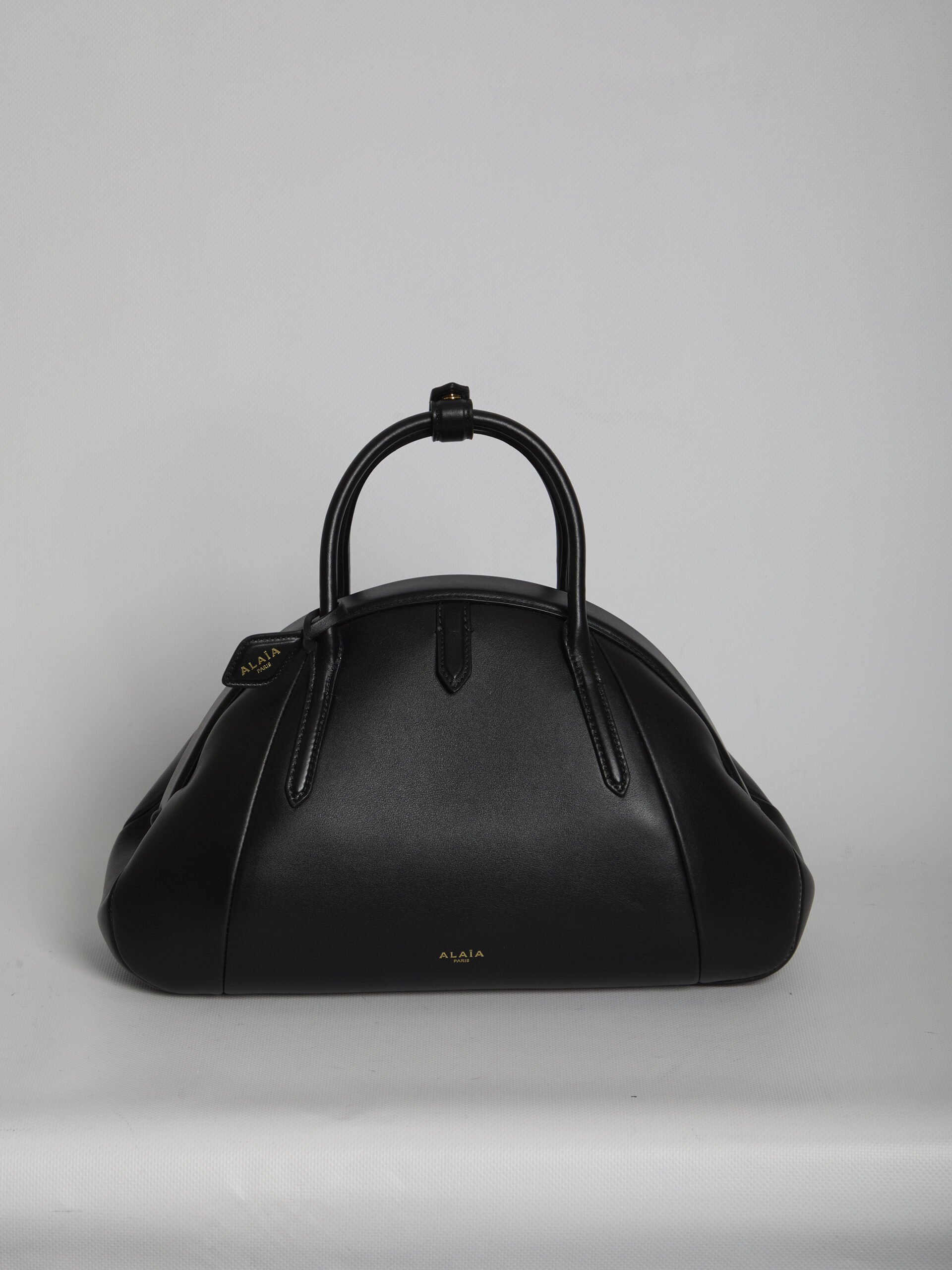 Alaia Black Top Handle leather bag