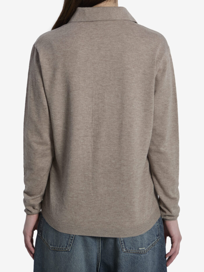 The Frankie Shop Tala knit V-neck polo