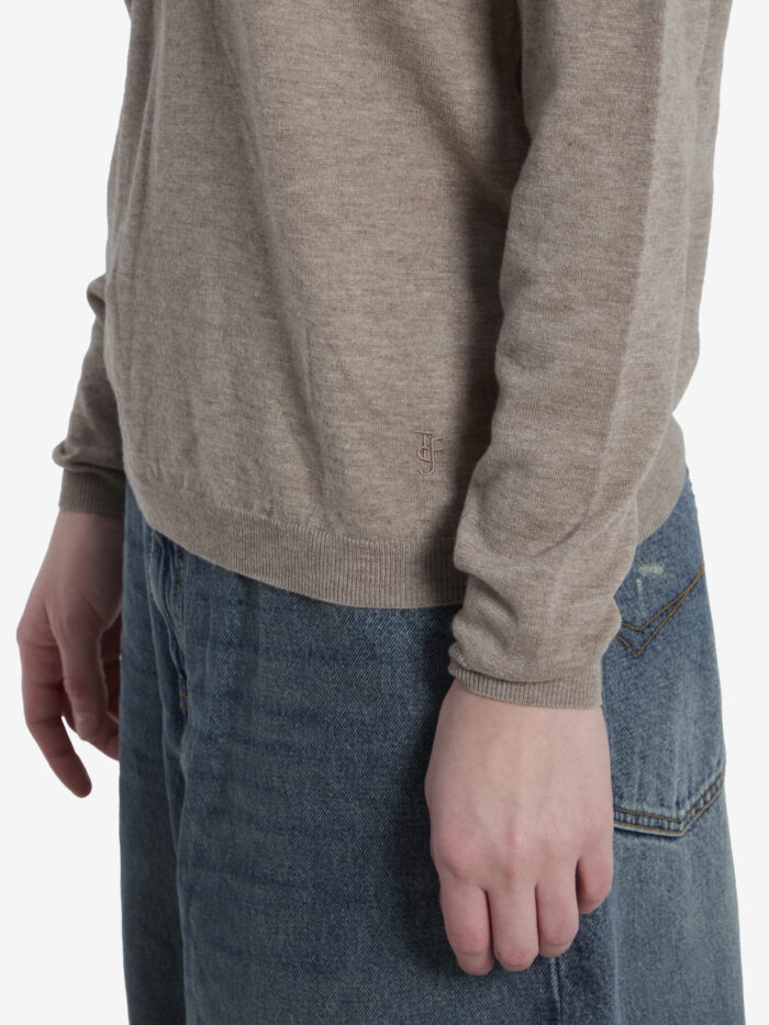 The Frankie Shop Tala knit V-neck polo