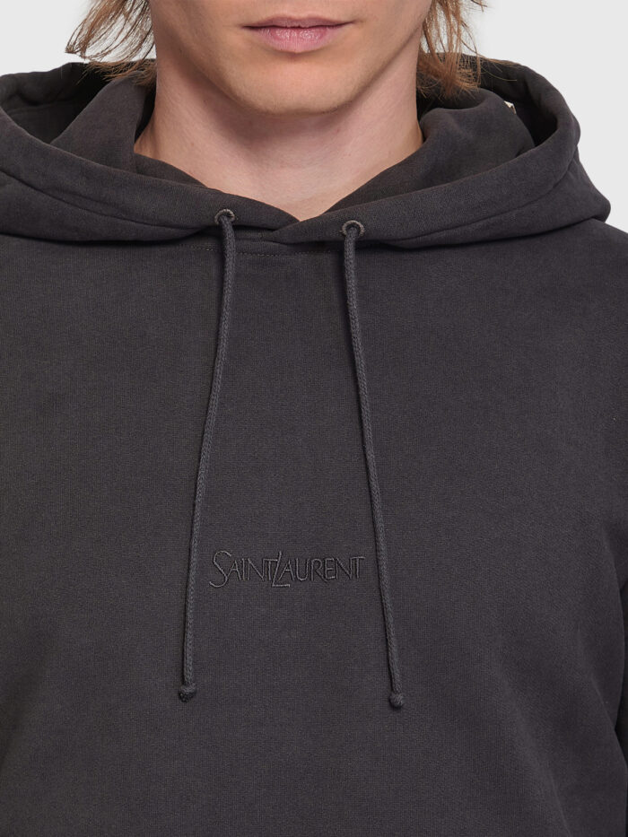 Saint Laurent Hoodie with logo in cotton
