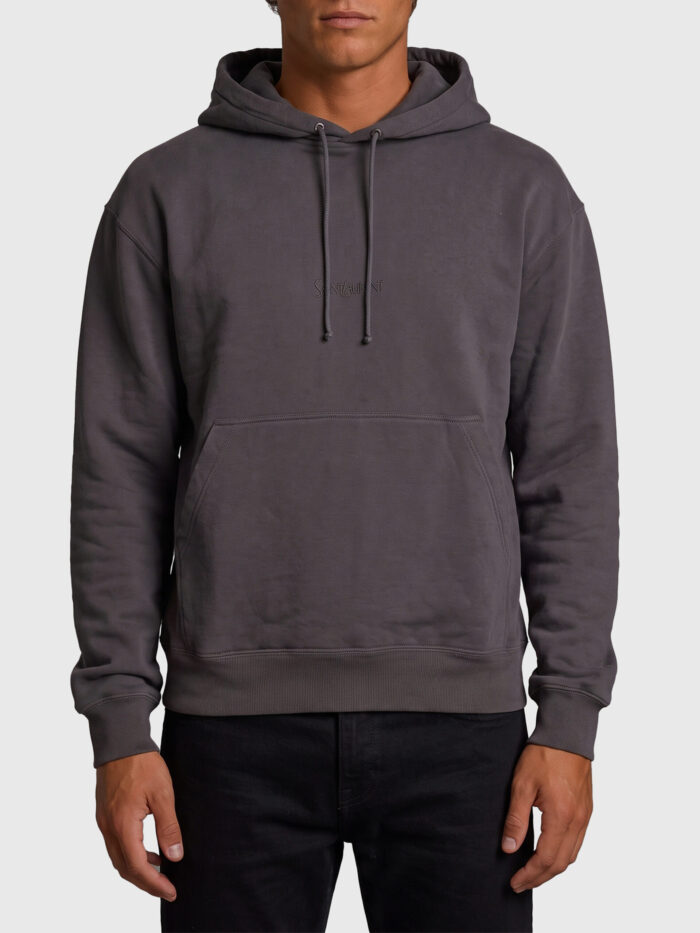Saint Laurent Hoodie with logo in cotton