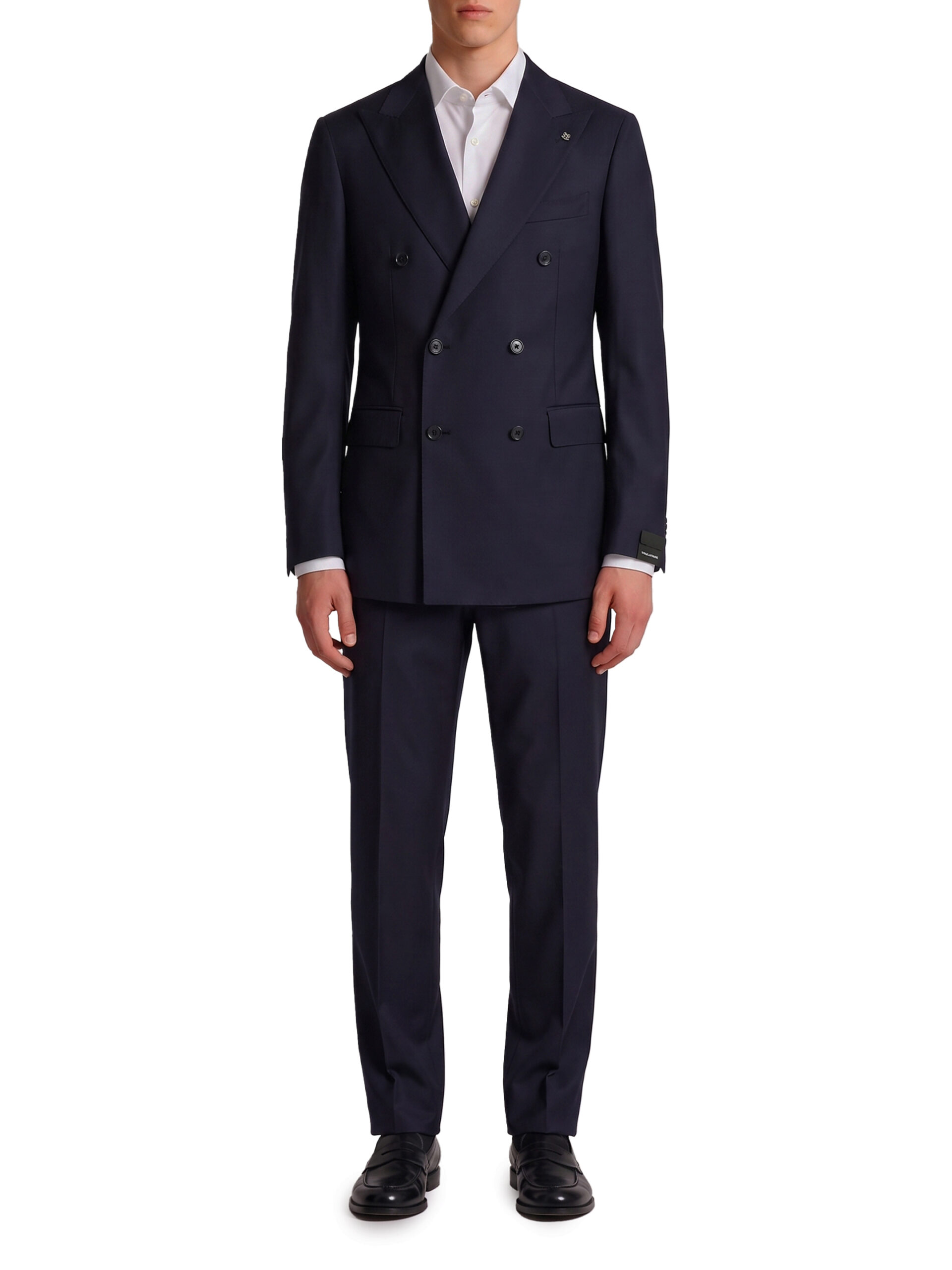 Tagliatore Blue virgin wool double-breasted Vesuvio suit