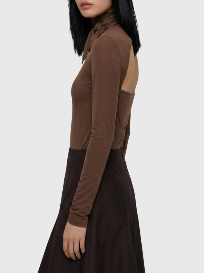 Lemaire Ballerina scarf top in mesh jersey