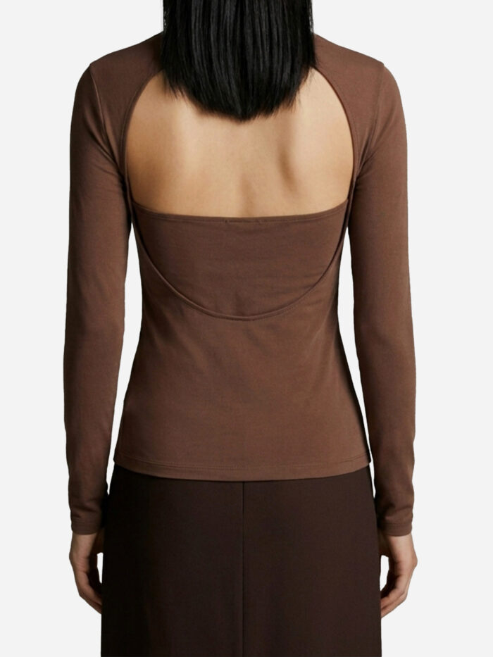 Lemaire Ballerina scarf top in mesh jersey