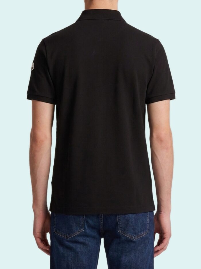 Moncler Cotton piquet polo shirt with logo