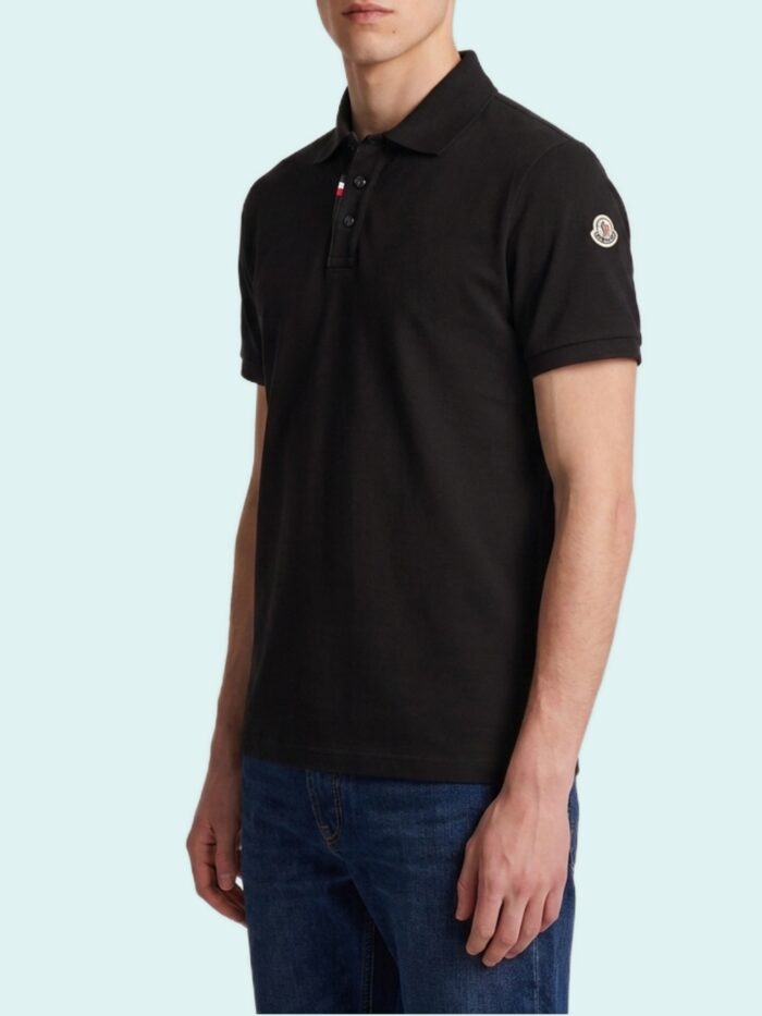 Moncler Cotton piquet polo shirt with logo