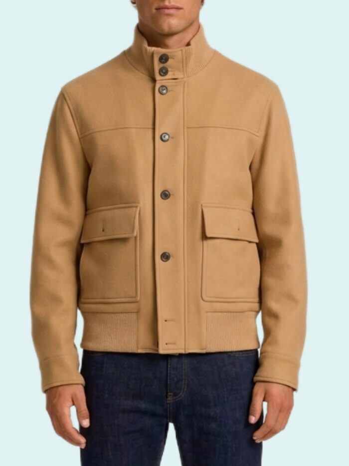 Lardini Camel Sponge bomber jacket