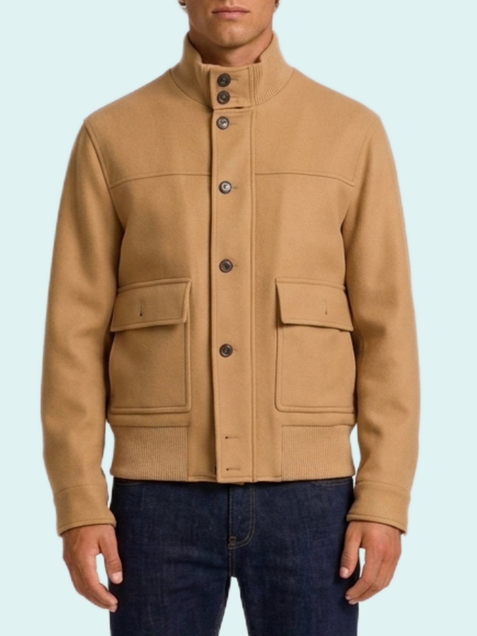 Lardini Camel Sponge bomber jacket
