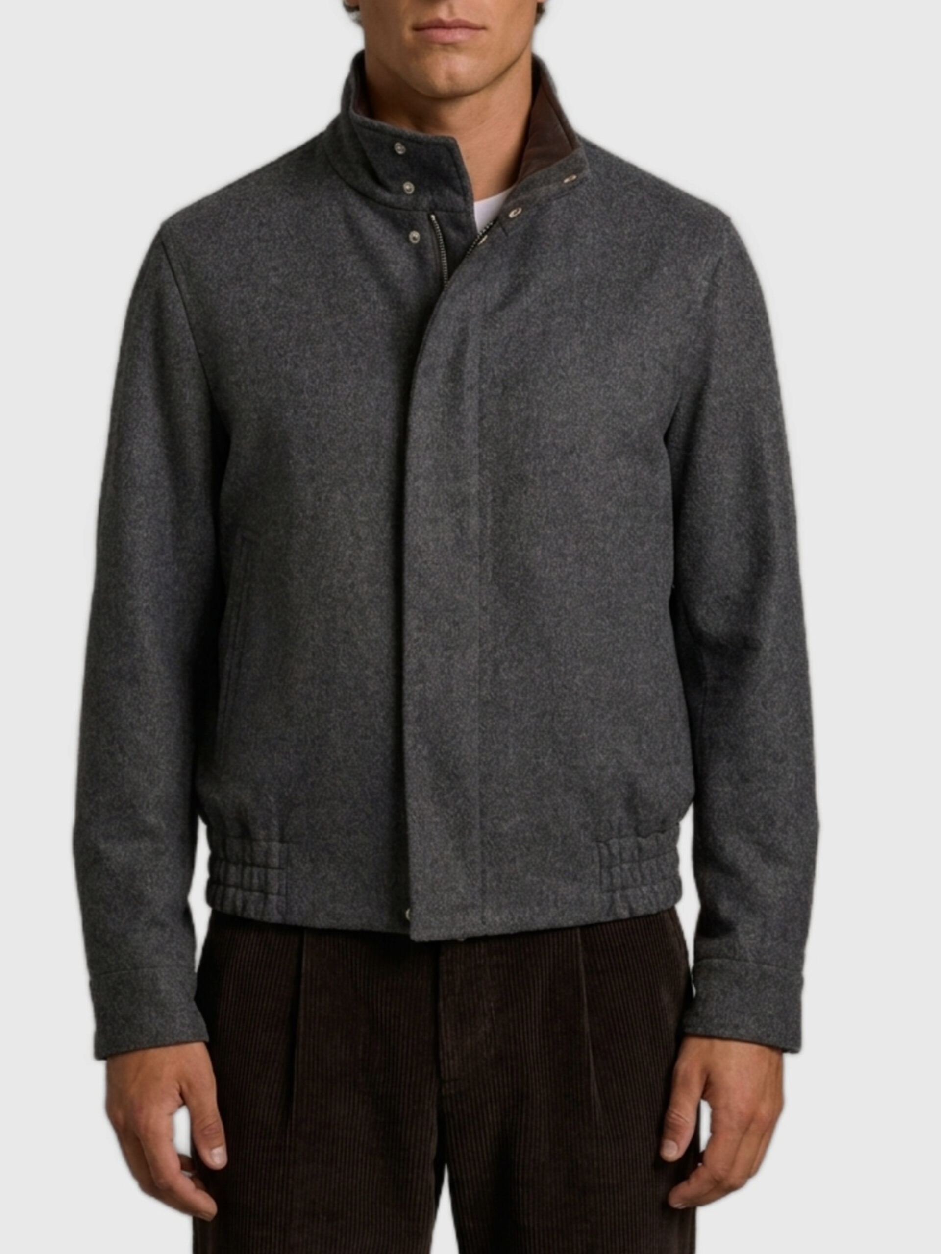 Lardini Anthracite Barcon bomber jacket
