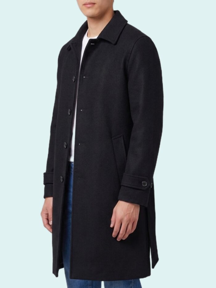 Lardini Single-breasted virgin wool and cashmere coat
