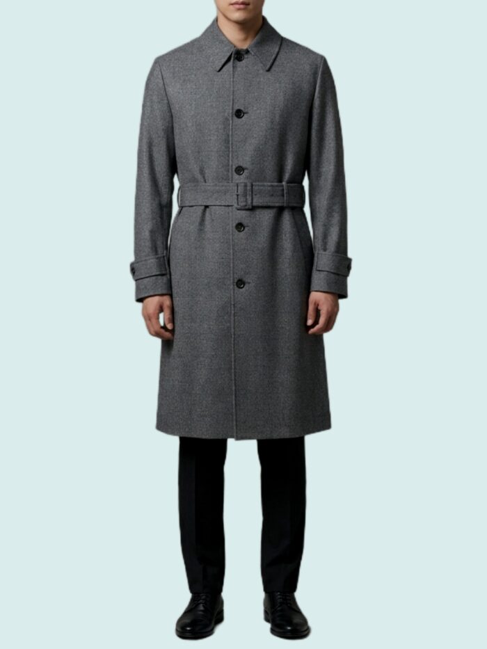 lardini single breasted virgin wool coat Lardini Single-breasted virgin wool coat