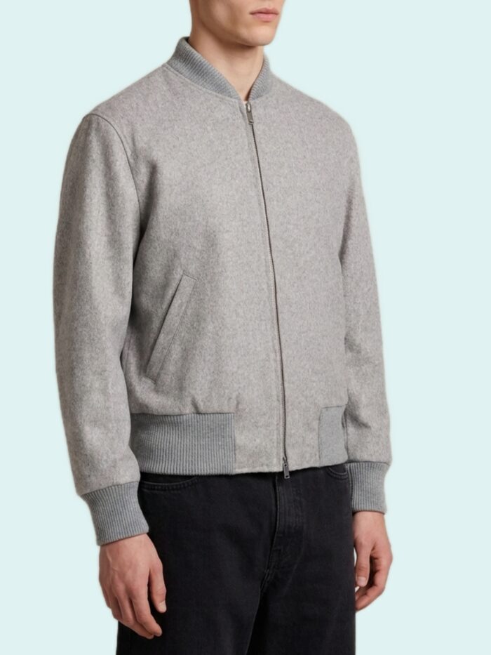 lardini light grey teor bomber jacket Lardini Light grey Teor bomber jacket