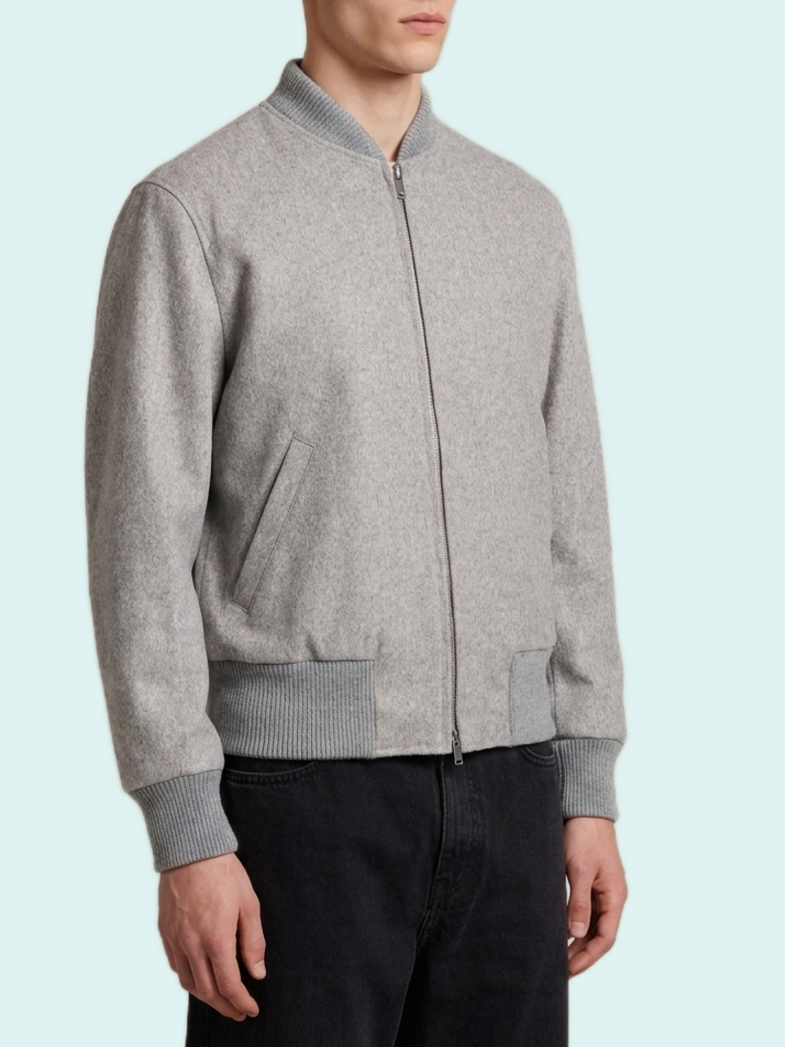 Lardini Light grey Teor bomber jacket