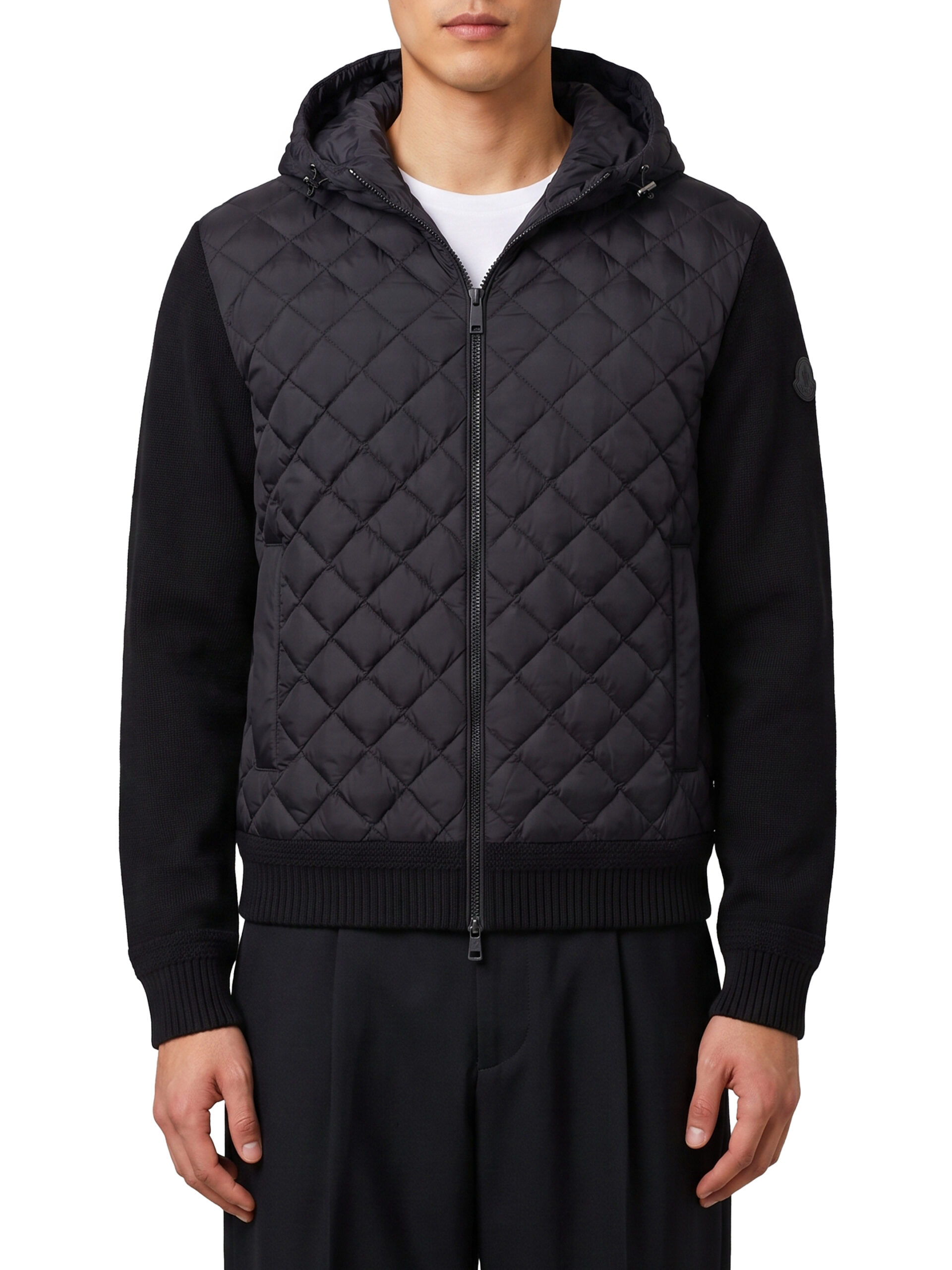 Moncler Wool-cashmere blend hooded sweatshirt