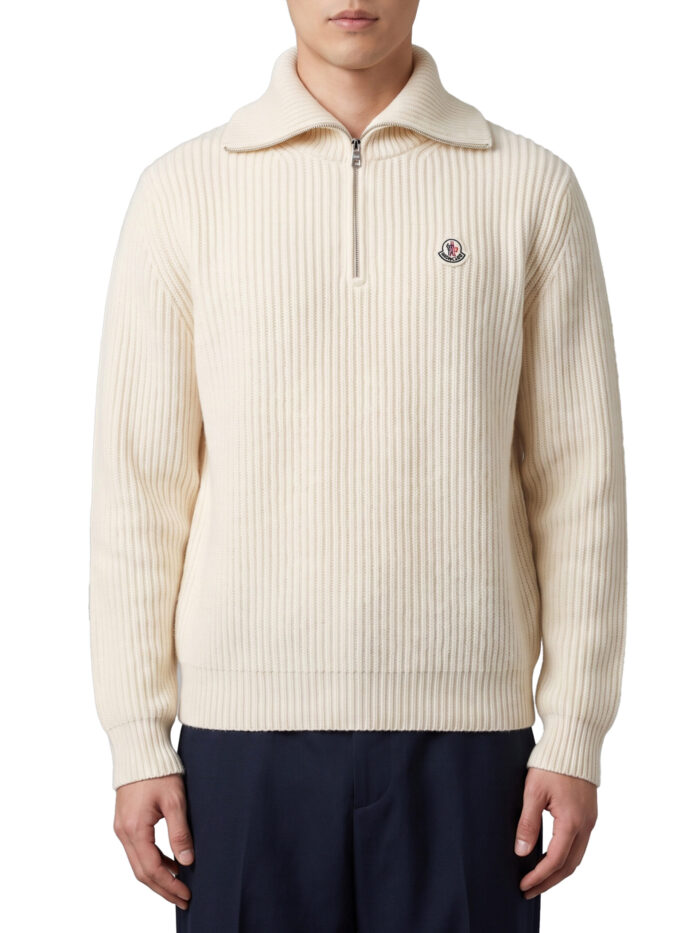 moncler ribbed wool turtleneck with logo Moncler Ribbed wool turtleneck with logo