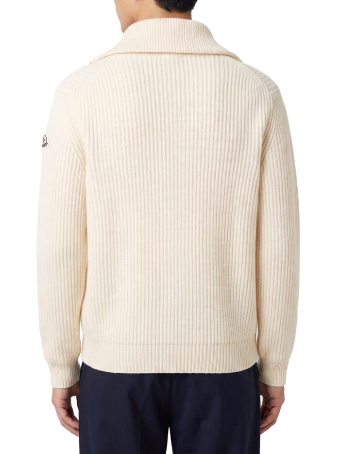 Moncler Ribbed wool turtleneck with logo