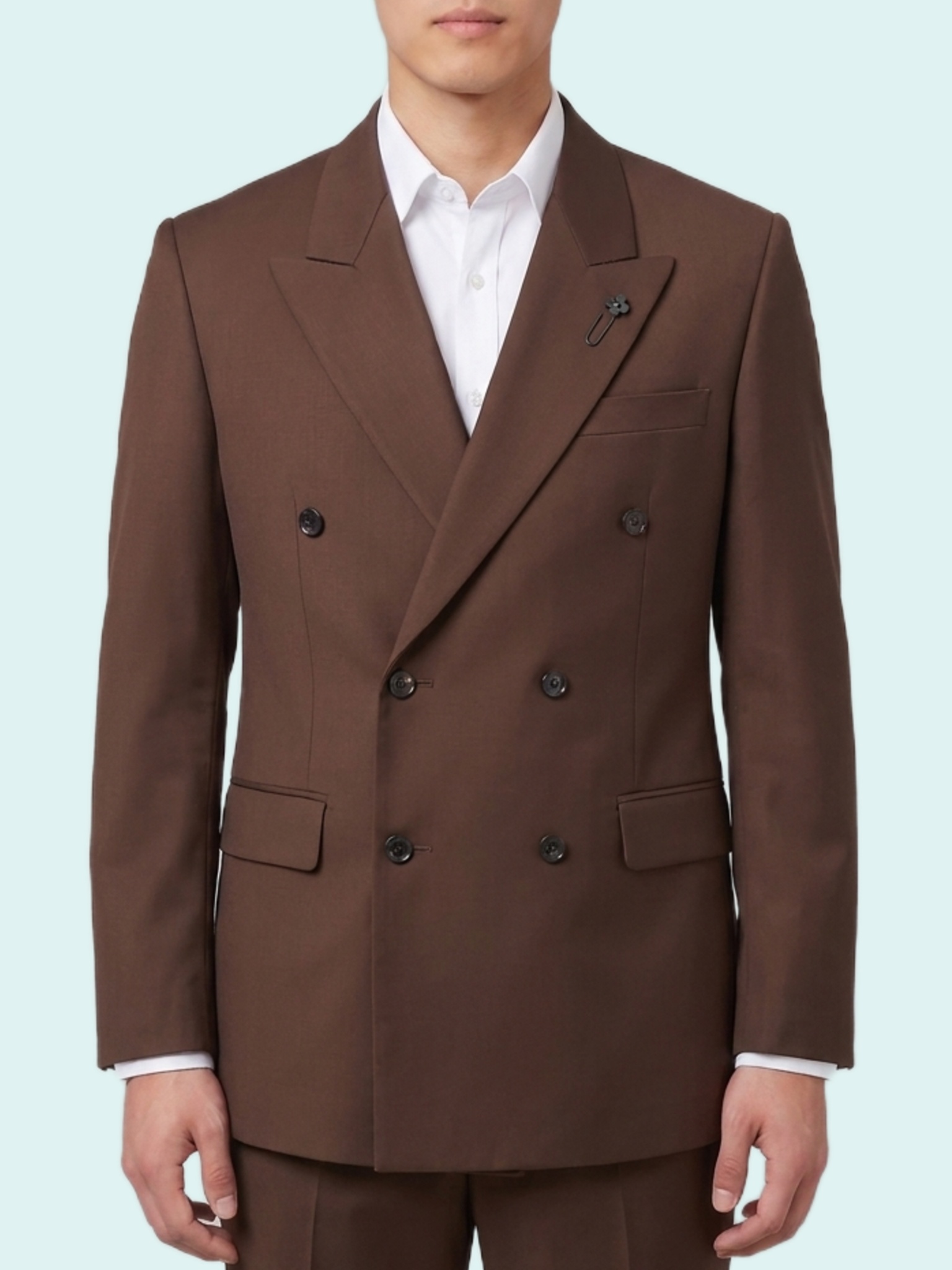 Lardini Brown Feeling double-breasted jacket
