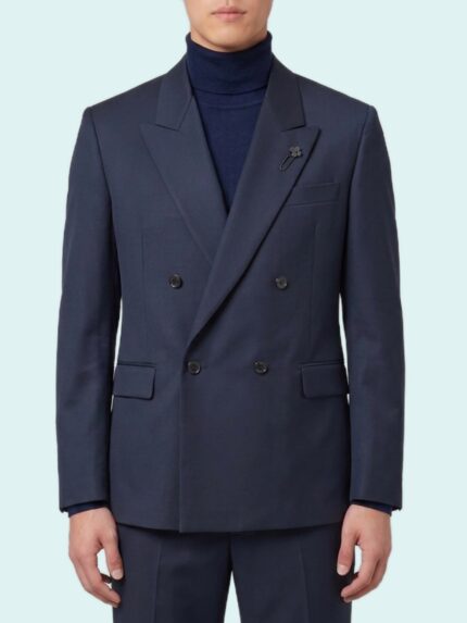 Lardini Dark blue Feeling double-breasted jacket