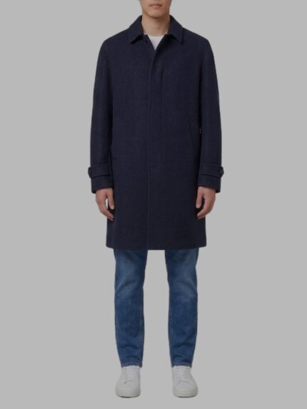 Lardini Dark blue single-breasted coat