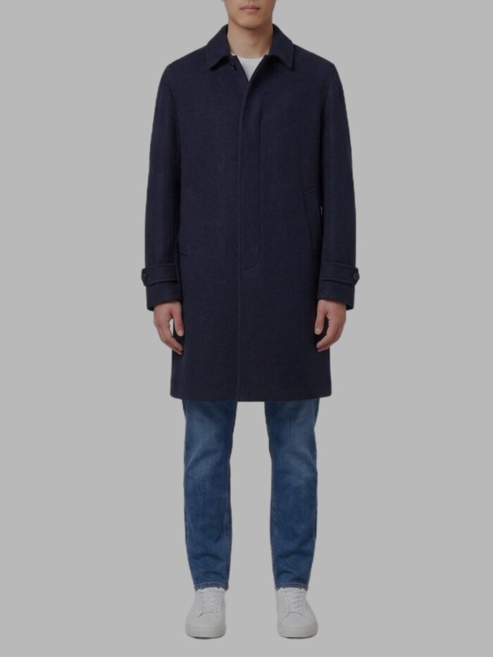lardini dark blue single breasted coat Lardini Dark blue single-breasted coat