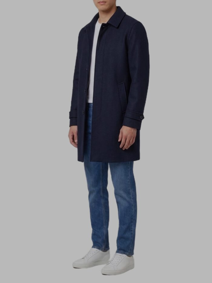Lardini Dark blue single-breasted coat