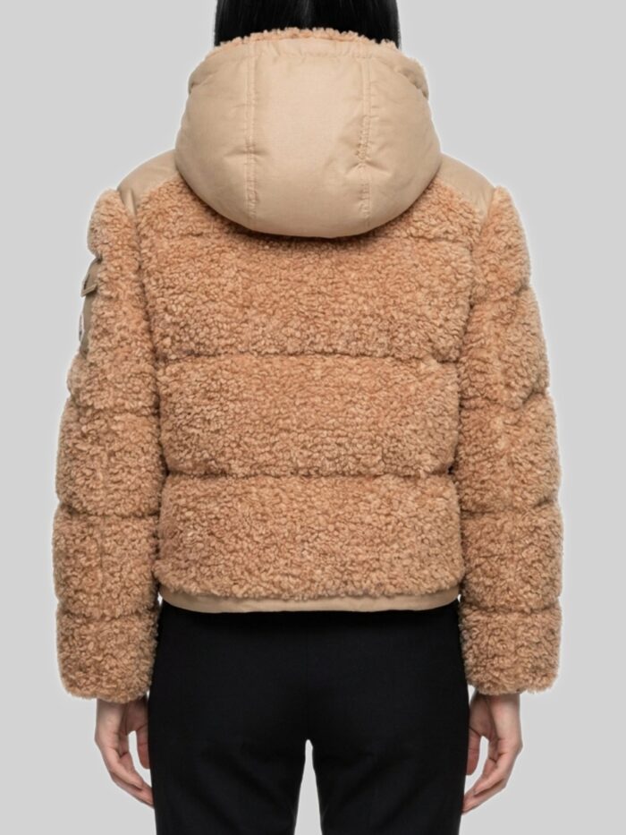 Moncler Short Alpestre teddy down jacket
