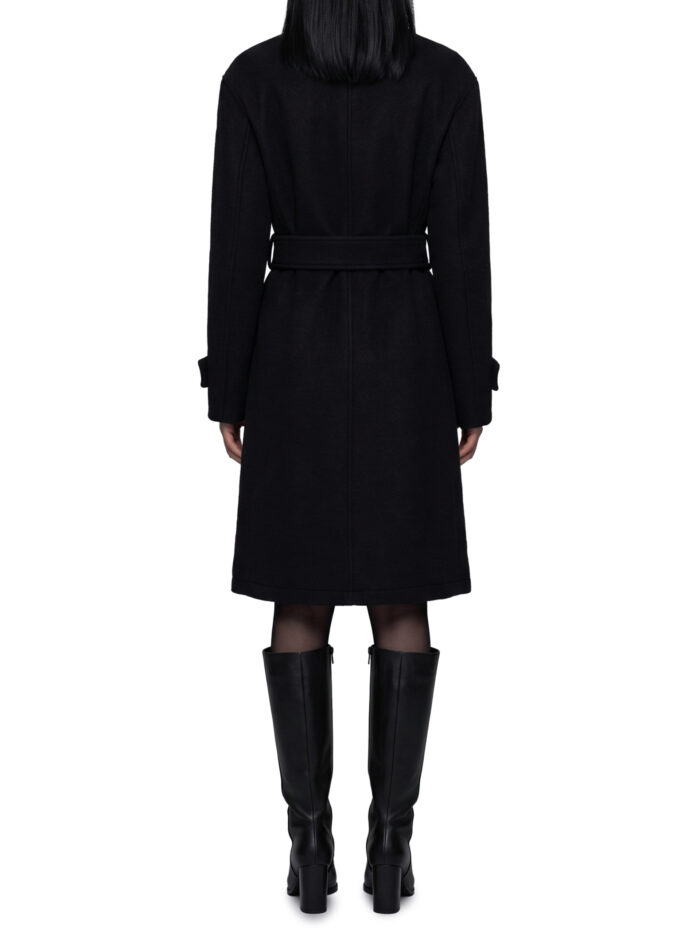 Lemaire Black fitted wrap coat